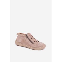 Moteriški aulinukai iš natūralios zomšos su užtrauktuku Step in style, smėlio spalvos