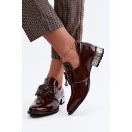 Rudi aulinukai su dekoratyviniu kulnu Step in style
