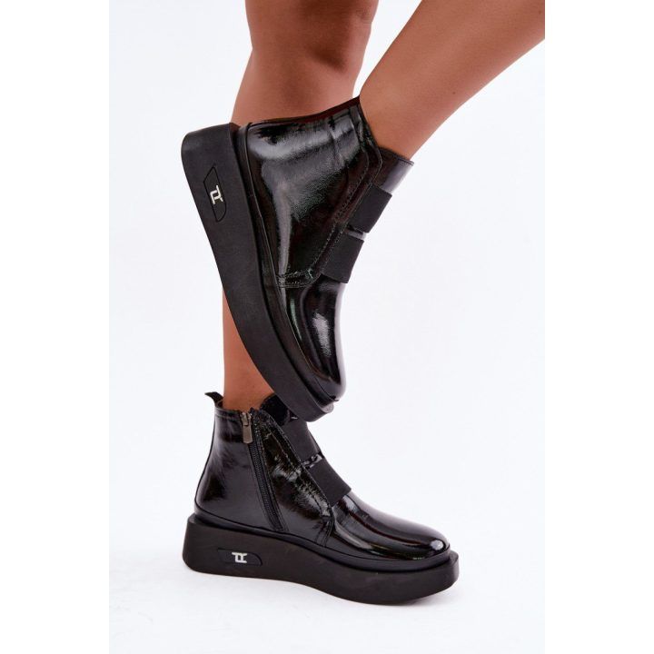Moteriški odiniai aulinukai su elastingomis juostomis STEP IN STYLE, juodi