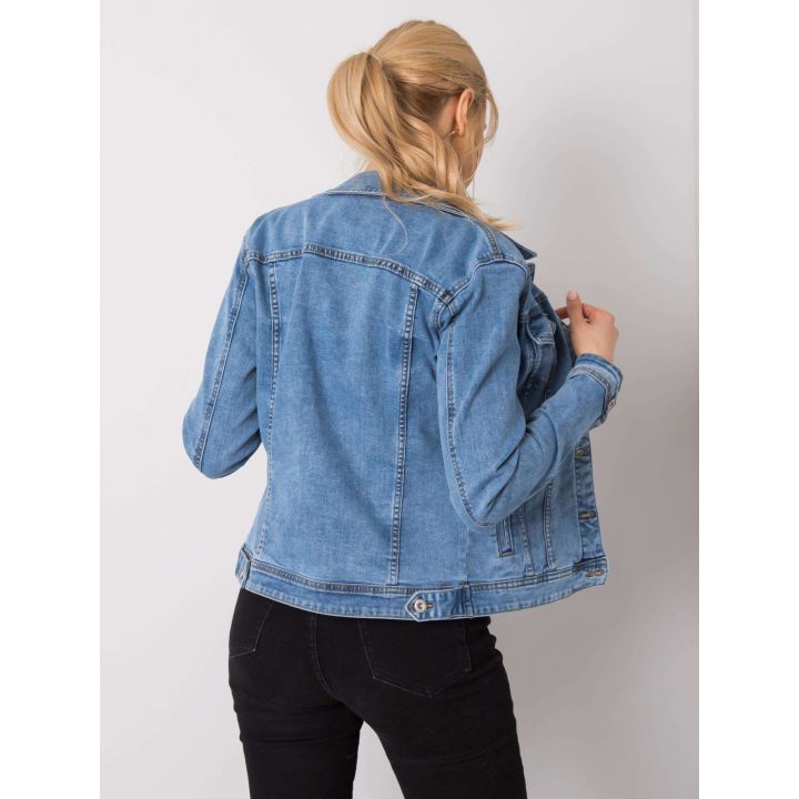 Moteriška džinsinė striukė su sagomis Denim Innovative Desing, mėlyna