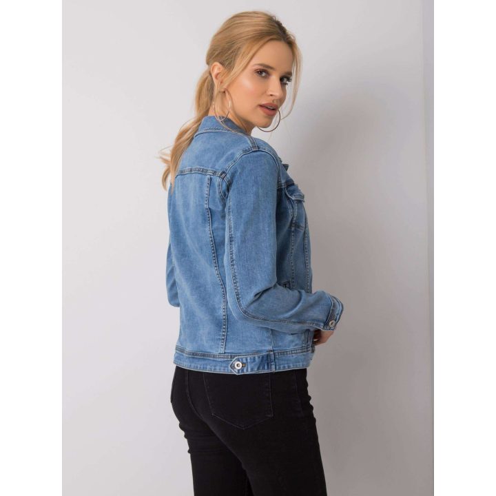 Moteriška džinsinė striukė su sagomis Denim Innovative Desing, mėlyna