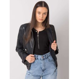 Moteriška striukė iš odos imitacijos Forget Me Not Fashion, juoda