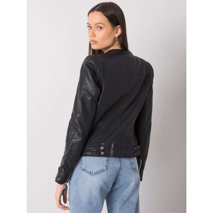 Moteriška striukė iš odos imitacijos Forget Me Not Fashion, juoda