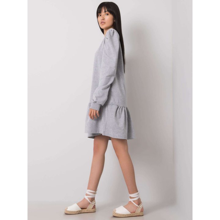 Moteriška medvilninė mini dresinė suknelė Ex Moda, pilka