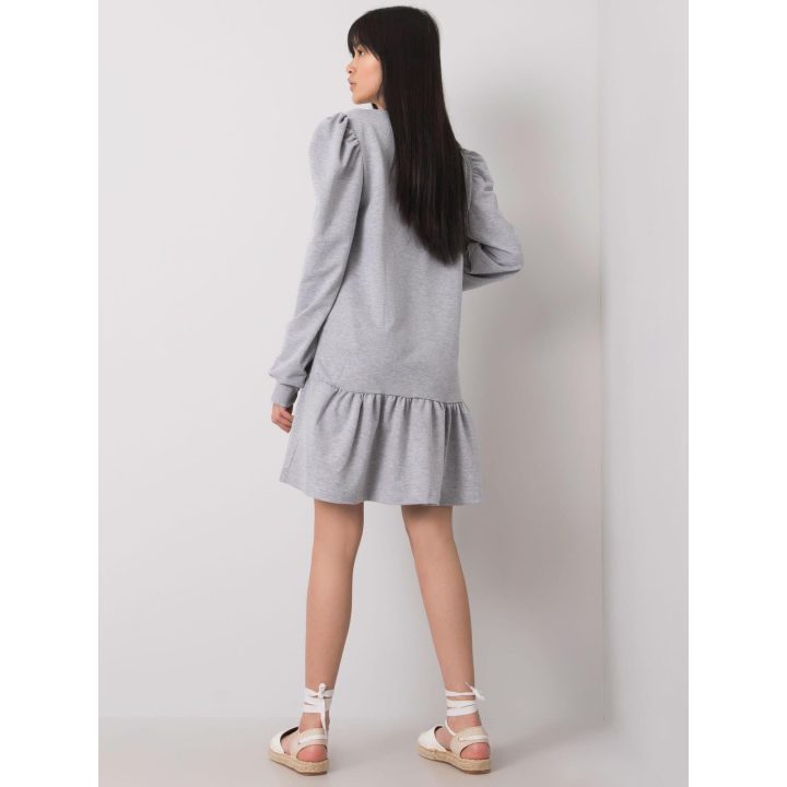 Moteriška medvilninė mini dresinė suknelė Ex Moda, pilka