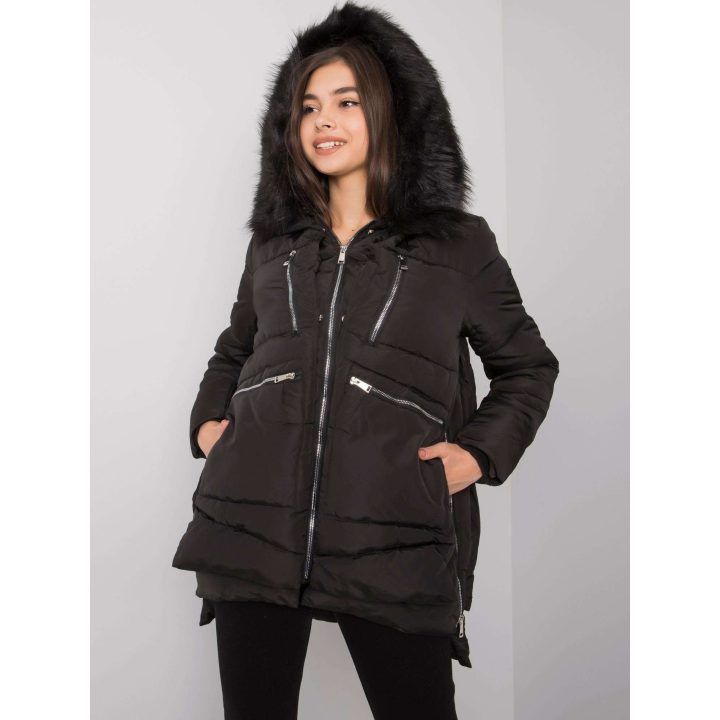 Moteriška dygsniuota žieminė striukė Z-Desing Jacket Style, juoda