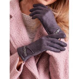 Moteriškos elegantiškos pirštinės Wool Fashion Italia, tamsiai pilkos
