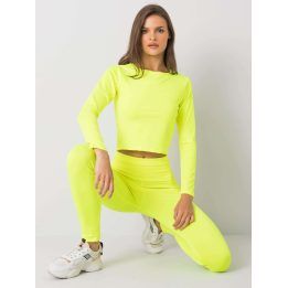 Moteriškas sportinis komplektas, fluorescencinis geltonas