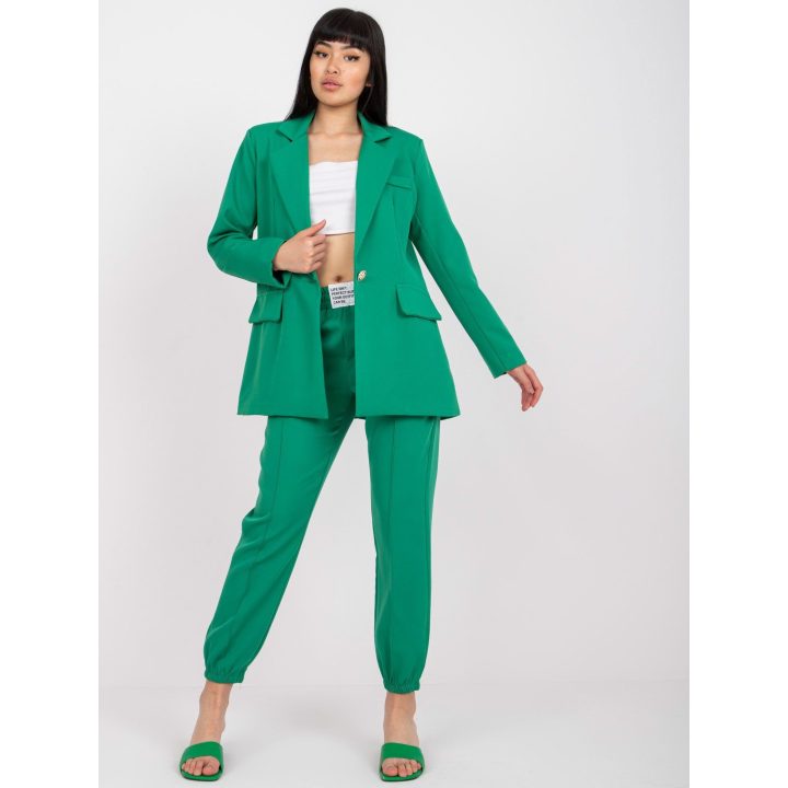 Moteriškas švarkas su sagų užsegimu, Italy Moda, šviesiai žalias