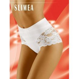 Kelnaitės su nėriniais ir aukštesniu kirpimu WOLBAR, baltos