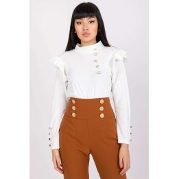 Moteriška palaidinė su ilgomis rankovėmis, Italy Moda, balta