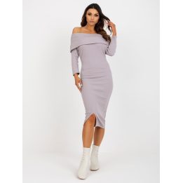 Suknelė su 40 cm ilgio rankovėmis, šviesiai alyvinė