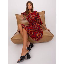 Suknelė su 47 cm rankovėmis, bordo