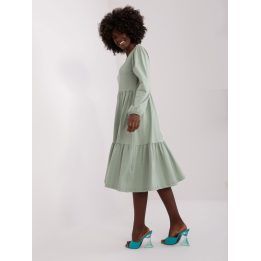 Moteriška oversize midi suknelė su raukiniais, Rue Paris, pistacijų