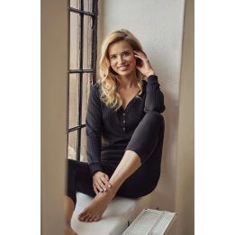 Moteriška medvilninė pižama Taro, juoda