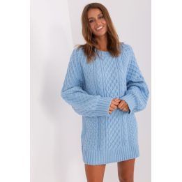 Ilgas megztinis AT Wool Fashion Italia, mėlynas