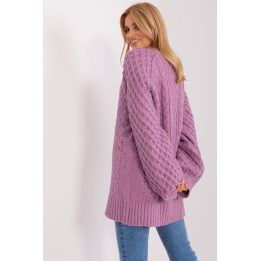 Ilgas megztinis AT Wool Fashion Italia, violetinis