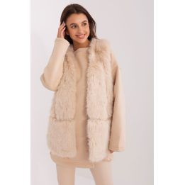 Moteriška liemenė be užsegimo Wool Fashion Italia, smėlio