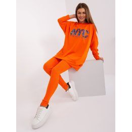 Moteriškas sportinis komplektas su tamprėmis My Red Lips, oranžinis