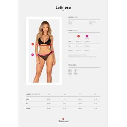 Moteriškas liemenėlės ir tangų komplektas Obsessive, juodas