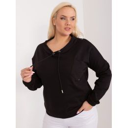 Moteriška palaidinė su 60 cm rankovėmis, juoda