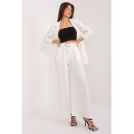 Moteriškos palazzo kelnės su sagtimi Italy Moda, smėlio