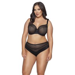 Pusiau paminkštinta liemenėlė su užsegimu nugaroje Ava Lingerie, juoda
