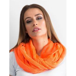 Moteriška skara su dekoratyviniais akmenukais, oranžinė