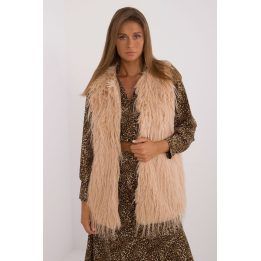 Kailinė liemenė Wool Fashion Italia, šviesiai ruda / ruda