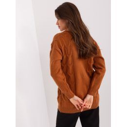 Moteriškas kardiganas Wool Fashion Italia, tamsiai oranžinis