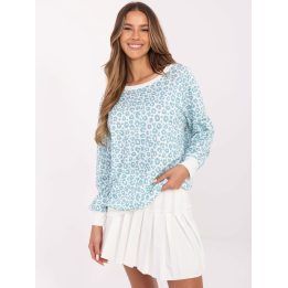Moteriška oversize palaidinė su gyvūnų raštu, mėtinė