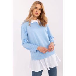 Moteriška palaidinė su ilgomis rankovėmis Italy Moda, mėlyna