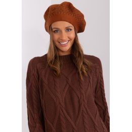 Beretė AT Wool Fashion Italia – šviesiai ruda / ruda