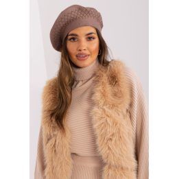 Beretė AT Wool Fashion Italia, šviesiai ruda / ruda