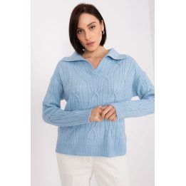 Moteriškas megztinis Wool Fashion Italia, mėlynas