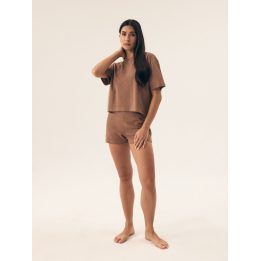 Moteriška medvilninė pižama Henderson Ladies, ruda