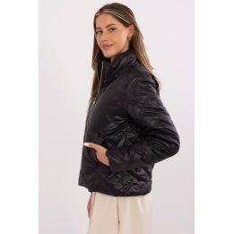 Moteriška demisezoninė striukė be gobtuvo Italy Moda, juoda