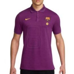Polo marškinėliai vyrams violetiniai medvilniniai FC Barcelona Nike