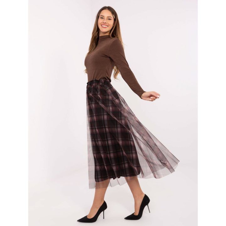 Platėjantis midi sijonas Italy Moda, juodas