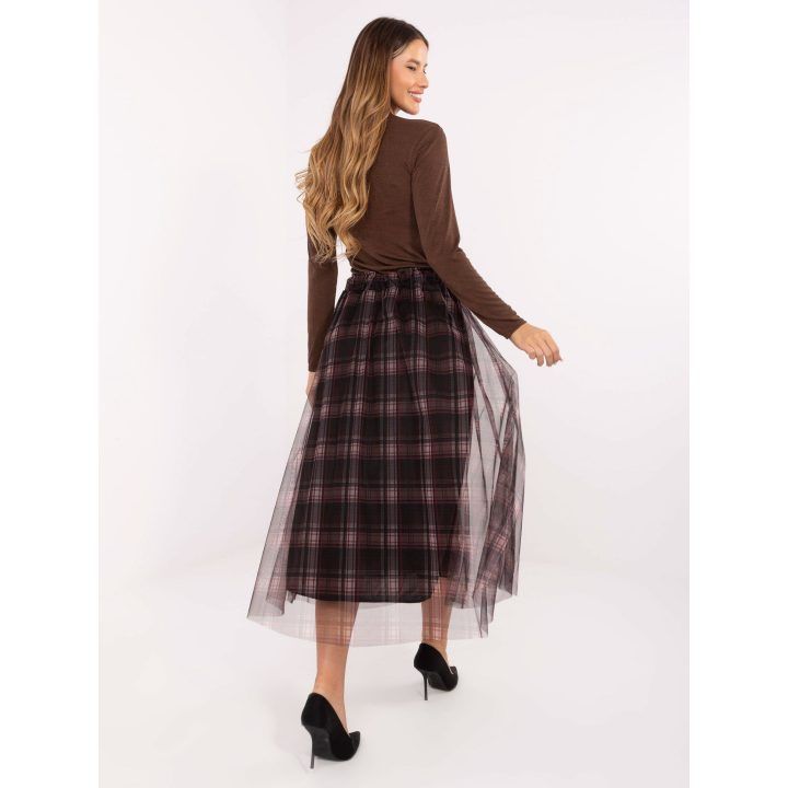 Platėjantis midi sijonas Italy Moda, juodas