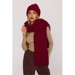Bordo spalvos megztas šalikas Moe