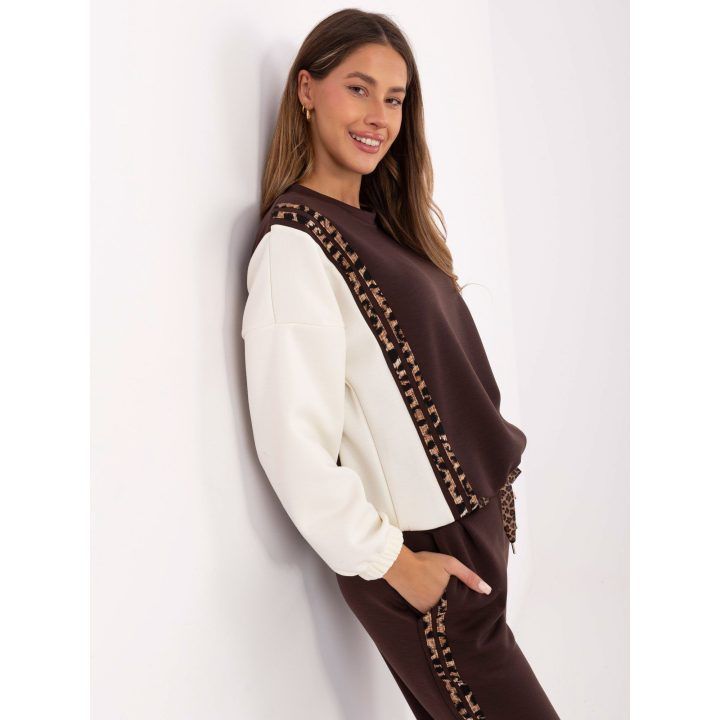 Moteriškas sportinis komplektas Italy Moda, rudas