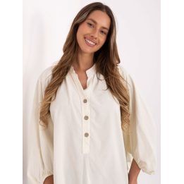 Moteriška rumbuota palaidinė Italy Moda, šviesiai smėlio