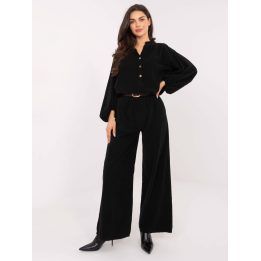 Moteriška palaidinė su pūstomis rankovėmis Italy Moda, juoda