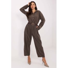 Moteriškos plačios kelnės su aukštu liemeniu Italy Moda, žalios