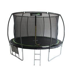 Batutas su apsauginiu tinklu LEAN Sport Max, 426 cm, juodas ir žalias