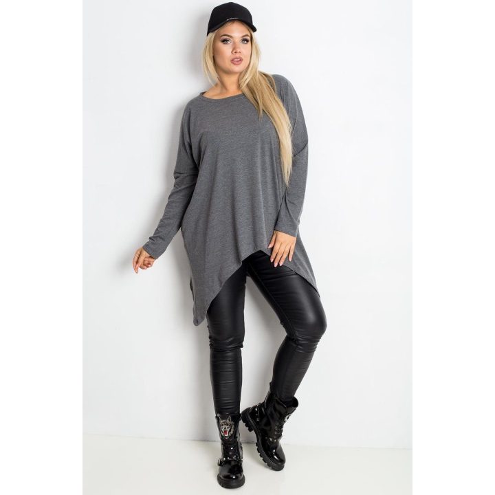 Moteriška didelių dydžių medvilninė tunika Relevance, pilka