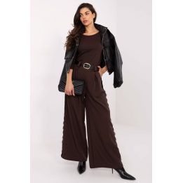 Moteriškos platėjančios kelnės Italy Moda, rudos