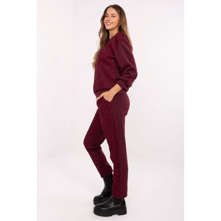 Moteriškas džemperio ir kelnių komplektas Italy Moda, raudonas