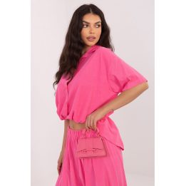 Palaidinė trumpomis rankovėmis iš medvilnės Italy Moda, rožinė